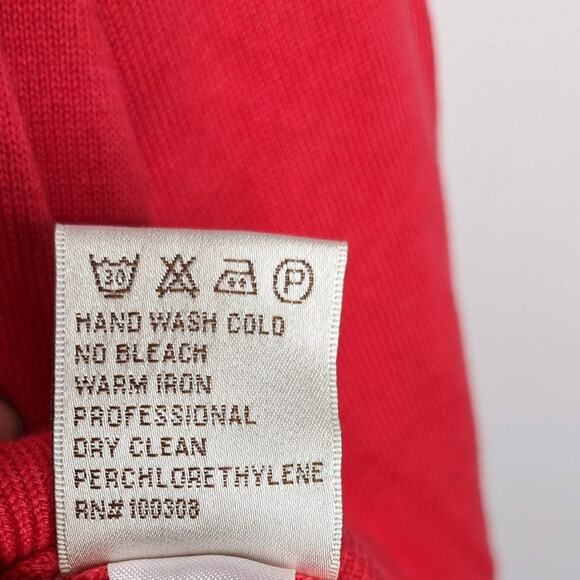 Peter Millar Red/Pink V-Neck Long Sleeve Sweater Silk Cotton Cashmere Size L - Picture 7 of 7